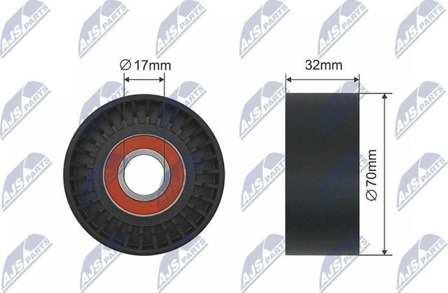 Направляющий (ведущий) ролик приводного клинового ремня NTY для BMW 2 F22 2013-2026. Артикул RNK-BM-020
