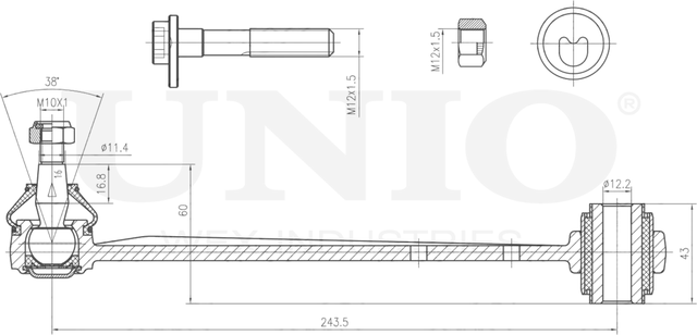 Тяга/стойка стабилизатора (Unio). Артикул SSP-50155