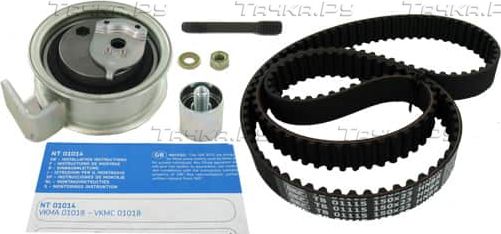 Ремень ГРМ с роликами (комплект) SKF для Audi A4 II (B6) 2000-2004. Артикул VKMA 01018