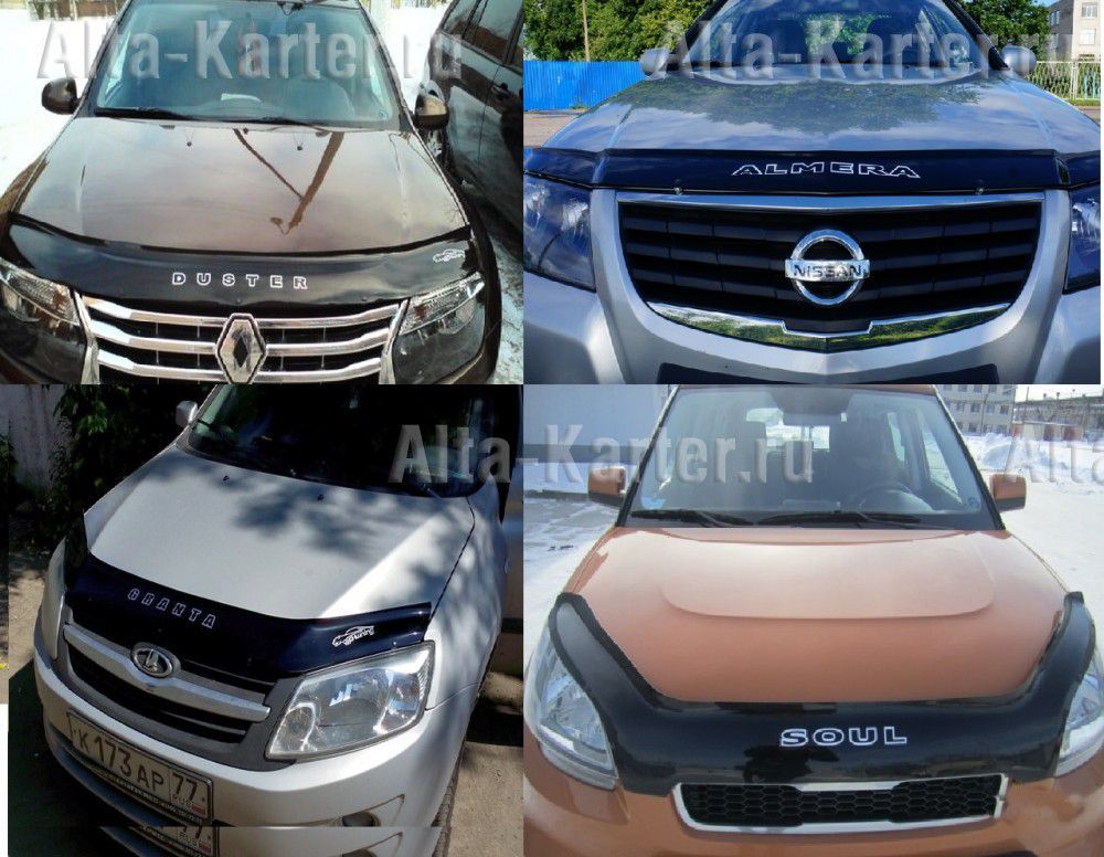 Дефлектор Vip-Tuning для капота Kia Picanto III хэтчбек 5-дв. 2017-2026. Артикул 23-57