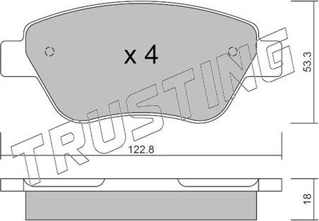 Тормозные колодки Trusting. Артикул 330.1