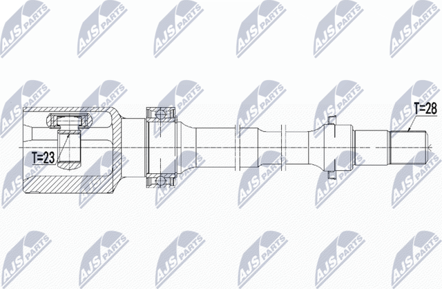 Шрус внутренний (граната) NTY для Mazda CX-3 I 2015-2026. Артикул NPW-MZ-057