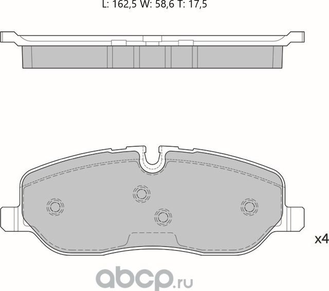 Колодки тормозные дисковые Avantech (противоскрипная пластина в компл.). Артикул AV142