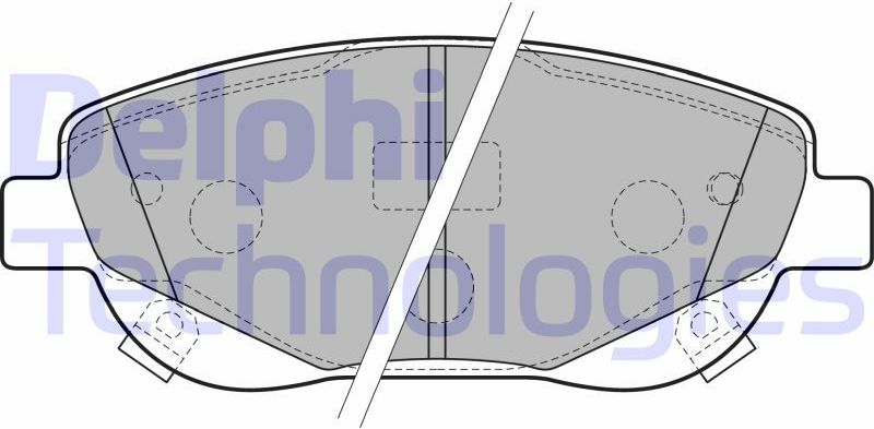 Тормозные колодки Delphi (Low-Metallic). Артикул LP2207