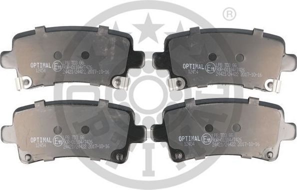 Тормозные колодки Optimal. Артикул BP-12454