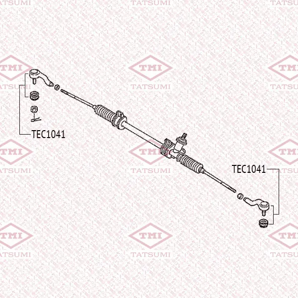 Наконечник рулевой тяги KIA CLARUS/PRIDE/SEPHIA/CARENS 96 (Tatsumi). Артикул TEC1041
