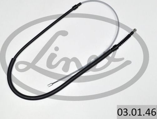 Трос ручника (тросик ручного тормоза) Linex. Артикул 03.01.46