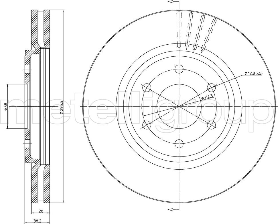 Тормозной диск Metelli. Артикул 23-1580C