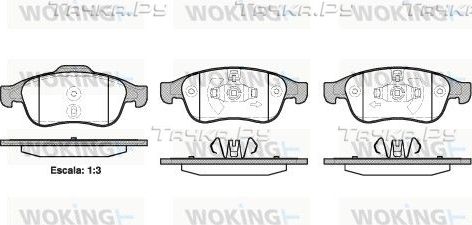 Тормозные колодки Woking передние для Renault Megane III 2008-2016. Артикул P13483.10