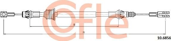 Трос ручника (тросик ручного тормоза) Cofle. Артикул 92.10.6856