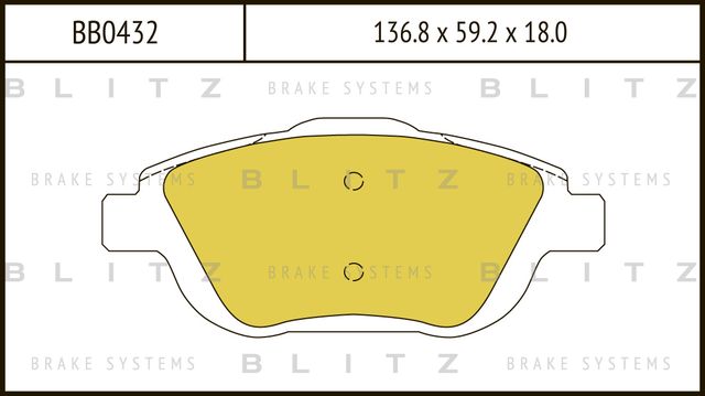 Колодки тормозные CITROEN C3/DS3 09- перед. (Blitz). Артикул BB0432