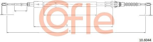 Трос ручника (тросик ручного тормоза) Cofle. Артикул 92.10.6044