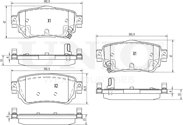 Колодки тормозные диск. задние Nissan Qashqai (J11E,J11R) 13-, X-Trail (T31,T32) 13-, Renault Kadjar (Unio). Артикул BRP-20368