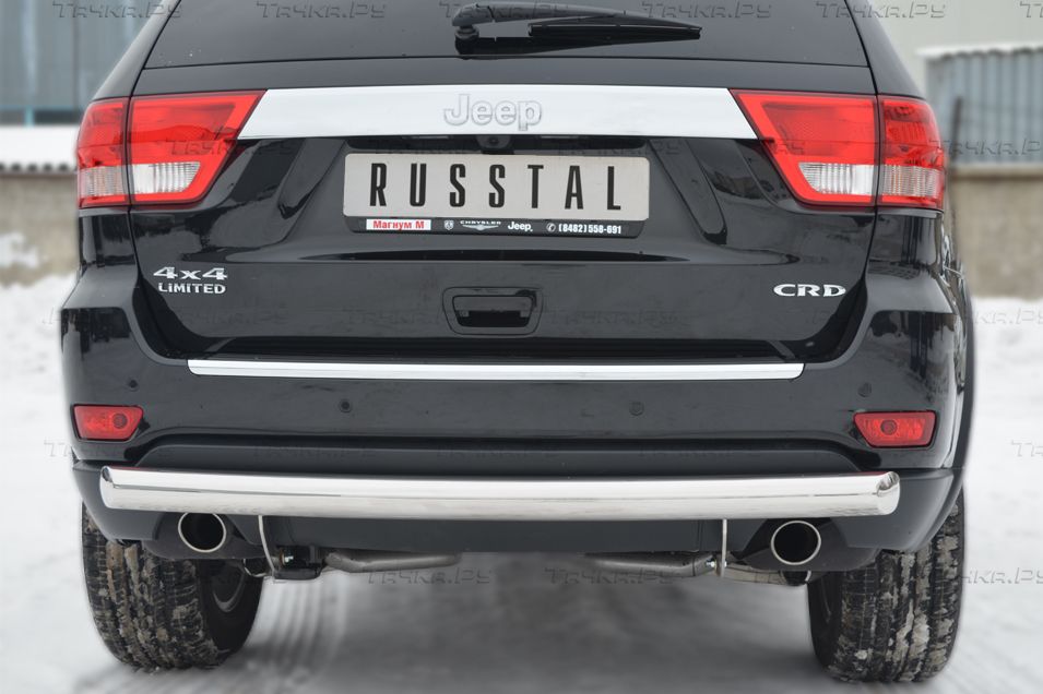 Защита RusStal заднего бампера d76 (дуга) для Jeep Grand Cherokee WK2 2012-2014. Артикул JGZ-001200
