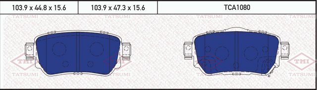 Колодки тормозные NISSAN X-TRAIL 13- задн. (Tatsumi). Артикул TCA1080
