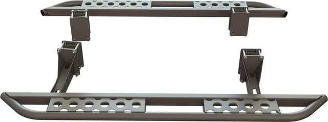 Силовые пороги STC для Mitsubishi L200 IV 2006-2015 раздельные ступени. Артикул STC-ML200/06-S-C2