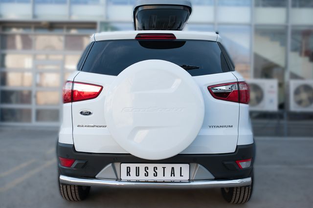 Защита RusStal заднего бампера d63 (секции) для Ford Ecosport 2014-2026. Артикул FEZ-002062