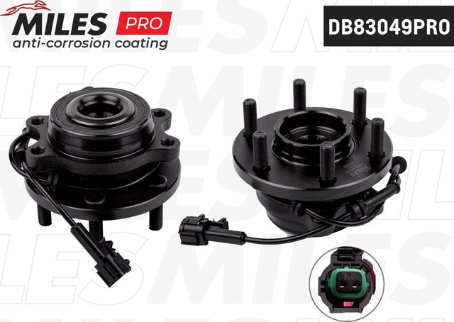 Ступица с подшипником передняя +ABS NISSAN PATHFINDER/NAVARA 05- AWD. (Miles). Артикул DB83049PRO