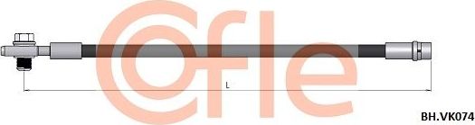 Тормозной шланг Cofle. Артикул 92.BH.VK074