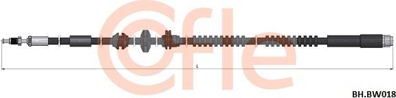 Тормозной шланг Cofle. Артикул 92.BH.BW018