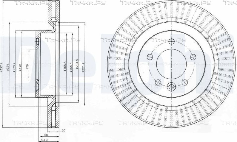 Тормозной диск Delphi. Артикул BG9926