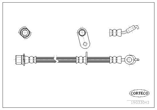 Тормозной шланг Corteco. Артикул 19033043