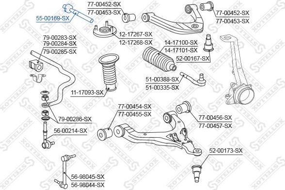 Рулевая тяга Stellox. Артикул 55-00169-SX