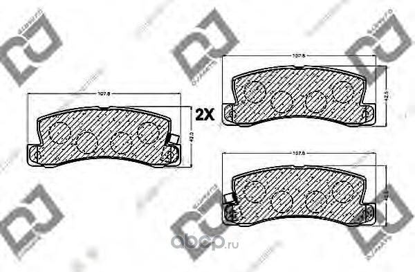 Колодки тормозные (DJ Parts). Артикул BP1113