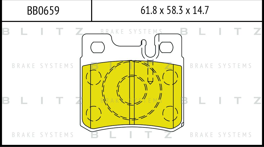 Колодки тормозные дисковые задние (Blitz). Артикул BB0659