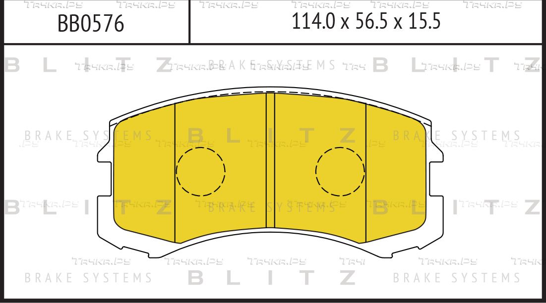 Колодки тормозные MITSUBISHI LANCER 03- передн. (Blitz). Артикул BB0576