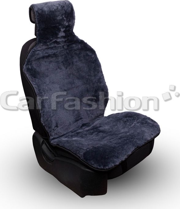 Накидки универсальные CarFashion Muton Plus из натурального меха на сидения авто, цвет Серый. Артикул 22389
