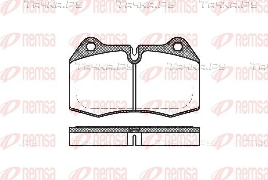 Тормозные колодки Remsa передние для Ferrari 512 M 1994-1996. Артикул 0441.00