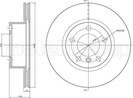 Тормозной диск Trusting для BMW 1 II (F20/F21) 2011-2019. Артикул DF1654