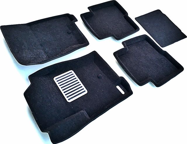 Коврики текстильные Euromat 3D Lux для салона Land Rover Discovery III 2005-2009 ЧЕРНЫЕ. Артикул EM3D-003100