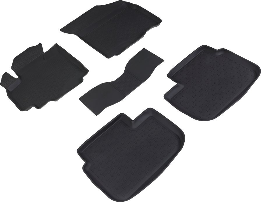 Коврики резиновые Seintex с высоким бортиком для салона Fiat Sedichi 2007-2014. Артикул 01530