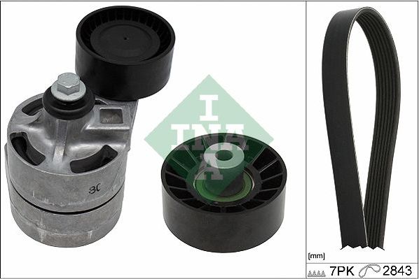 Приводной ремень поликлиновой с роликами (комплект) Ina. Артикул 529 0364 10