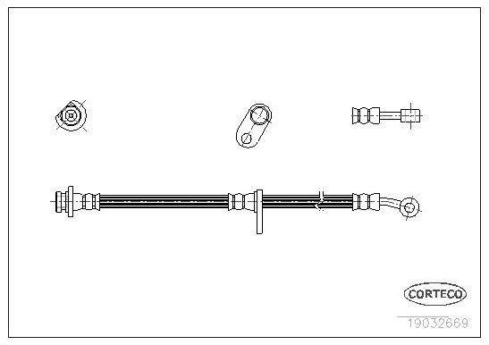 Тормозной шланг Corteco. Артикул 19032669