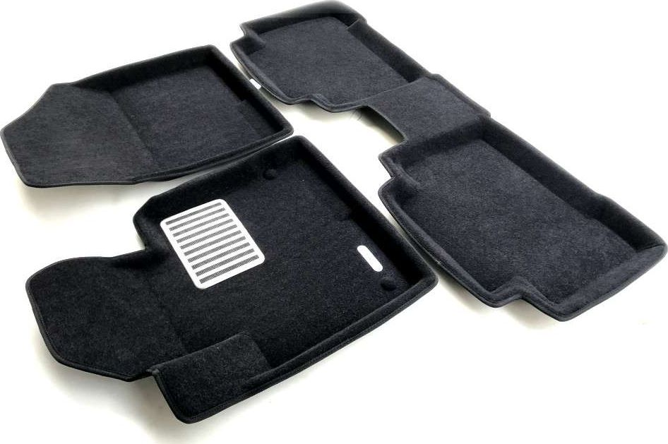 Коврики текстильные Euromat 3D Business для салона Hyundai Santa Fe III 2012-2018 Бежевые. Артикул EMC3D-002723T