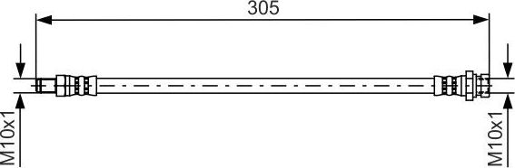 Тормозной шланг Bosch. Артикул 1 987 481 442