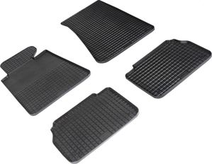 Коврики резиновые Seintex с узором сетка для салона BMW 5-серия E34 2WD 1988-1995. Артикул 95648