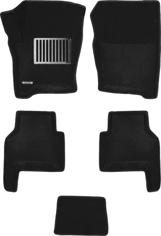 Коврики текстильные Euromat 3D Lux для салона Land Rover Range Rover Sport I 2005-2012 ЧЕРНЫЕ. Артикул EM3D-003104