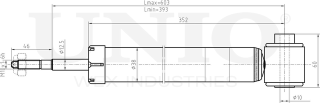 Амортизатор подвески (Unio). Артикул SAB-10464