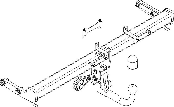 Фаркоп Steinhof для Hyundai Tucson IV 2wd/4wd, вкл. гибрид (европейская сборка) 2020-2026. Быстросъемный крюк. Артикул H-287