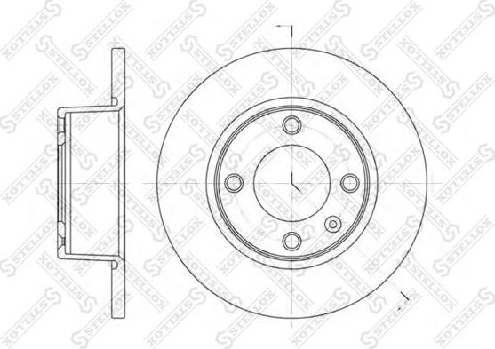 Тормозной диск Stellox. Артикул 6020-1924-SX