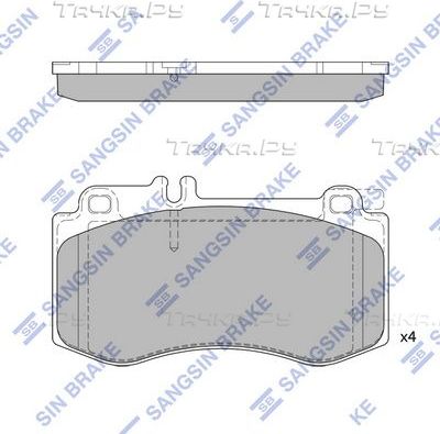 Тормозные колодки Sangsin Hi-Q. Артикул SP2378