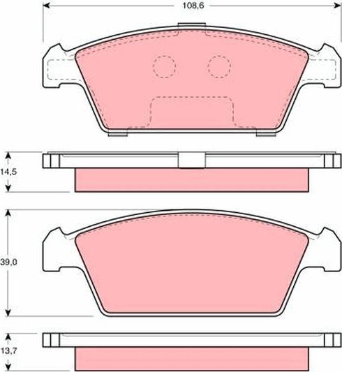 Тормозные колодки TRW. Артикул GDB3108