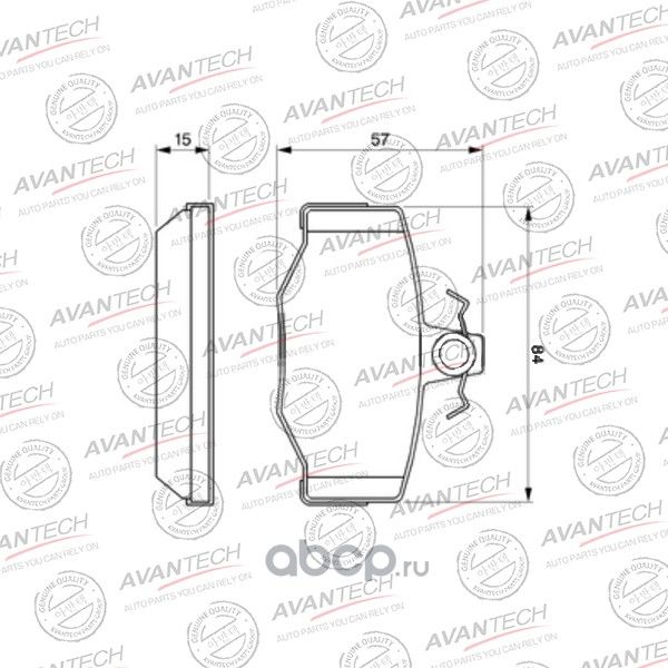 Колодки тормозные дисковые (Avantech). Артикул AV4501