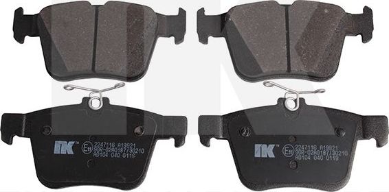 Тормозные колодки NK. Артикул 2247116