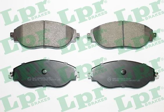 Тормозные колодки LPR передние для Audi Q3 II (F3) 2018-2026. Артикул 05P2163