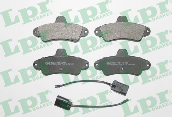 Тормозные колодки LPR задние для Ford Cougar 1998-2001. Артикул 05P716